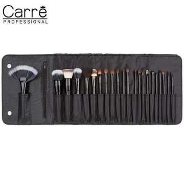 Carre high quality customized black PU Leather professional makeup brush belt for make up artist